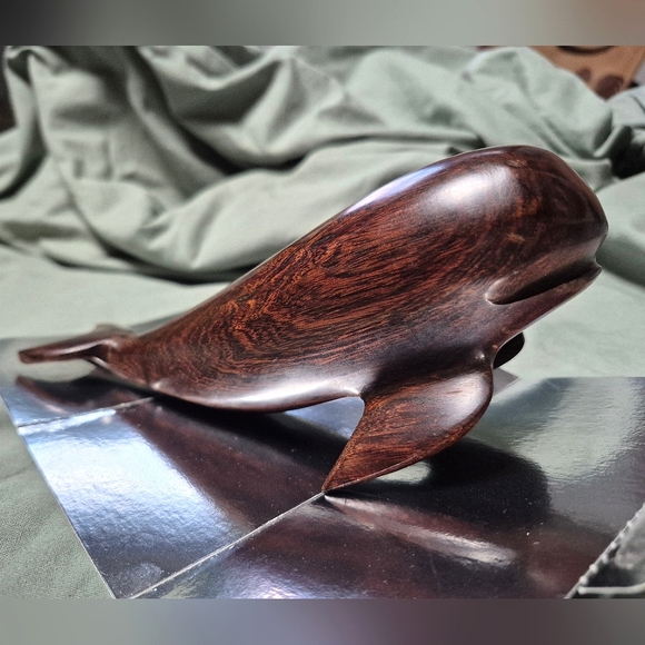 Hand Carved Ironwood Whale - Picture 1 of 8